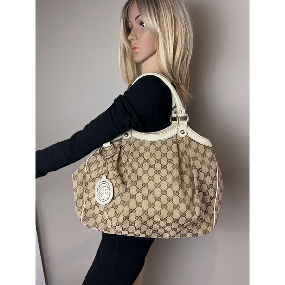 Gucci Sukey Guccissima GG Canvas Medium Hobo Shoulder Bag - Picture 10 of 12